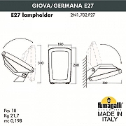 Светильник на штанге Fumagalli Germana 2N1.702.000.LYF1R цвет плафона/подвески Белый, цвет арматуры Серый-4