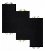 Накладной светильник Escada 30005LED 30005W/01LED цвет плафона/подвески Прозрачный, Черный, цвет арматуры Черный