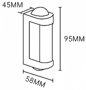 Накладной светильник Escada 30006LED 30006W/01LED цвет плафона/подвески Прозрачный, цвет арматуры Черный-2