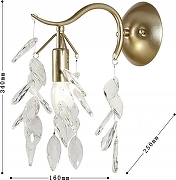 Бра Favourite Brillo 3003-1W цвет плафона/подвески Прозрачный, цвет арматуры Золото-4