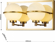 Бра Favourite Blob 3013-2W цвет плафона/подвески Белый, цвет арматуры Латунь, Хром-8