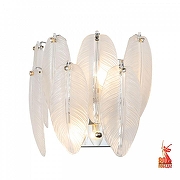 Накладной светильник Favourite Beluta 3018-2W цвет плафона/подвески Белый, Прозрачный, цвет арматуры Хром