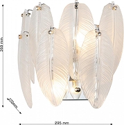 Накладной светильник Favourite Beluta 3018-2W цвет плафона/подвески Белый, Прозрачный, цвет арматуры Хром-8