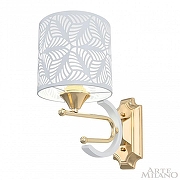 Бра Arte Milano Florentia-2097 302097/1W Wh/Gd цвет плафона/подвески Белый, цвет арматуры Белый, Золото-1