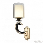 Бра Arte Milano Florentia-2237 302237/1W Bk/Gd цвет плафона/подвески Белый, Оранжевый, цвет арматуры Золото, Черный-1