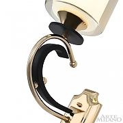 Бра Arte Milano Florentia-2237 302237/1W Bk/Gd цвет плафона/подвески Белый, Оранжевый, цвет арматуры Золото, Черный-4