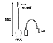 Бра Italline 3026 3026 white цвет плафона/подвески Белый, цвет арматуры Белый-3