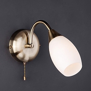 Бра Eurosvet G1nevra 30280/1 античная бронза цвет плафона/подвески Белый, цвет арматуры Бронза-1