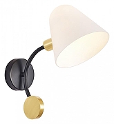 Бра Favourite Statera 3045-1W цвет плафона/подвески Белый, цвет арматуры Черный