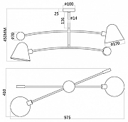 Светильник на штанге Favourite Statera 3045-2P цвет плафона/подвески Белый, цвет арматуры Черный-3
