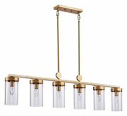 Светильник на штанге Favourite Radiales 3099-6U цвет плафона/подвески Прозрачный, цвет арматуры Золото