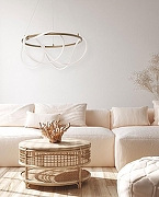 Подвесной светильник DeMarkt Толедо 4 312013201 цвет плафона/подвески Белый, цвет арматуры Золото-12