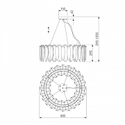 Подвесной светильник Bogate's Canaria 326/10 цвет плафона/подвески Разноцветный, цвет арматуры Золото-3
