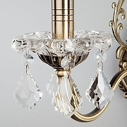 Бра Eurosvet Elisha 3281/1 античная бронза/прозрачный хрусталь Strotskis цвет плафона/подвески Прозрачный, цвет арматуры Бронза-4