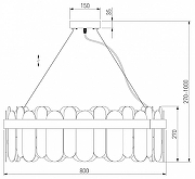 Подвесной светильник Bogate's Conte 1 333/10 цвет плафона/подвески Прозрачный, цвет арматуры Хром-3
