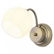 Бра Arte Milano Amalfi-5010 335010/1W AB цвет плафона/подвески Белый, цвет арматуры Бронза-1