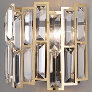 Бра Bogate's Zolletta 339/2 Strotskis (313/2) цвет плафона/подвески Золото, Прозрачный, цвет арматуры Черный