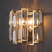 Бра Bogate's Zolletta 339/2 Strotskis (313/2) цвет плафона/подвески Золото, Прозрачный, цвет арматуры Черный-3