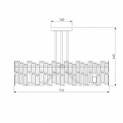 Светильник на штанге Bogate's Zolletta 339/8 Strotskis Smart цвет плафона/подвески Прозрачный, цвет арматуры Золото, Черный-4