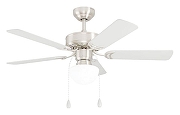 Светильник с вентилятором Eglo Cad1z 35074 цвет плафона/подвески Белый, цвет арматуры Никель