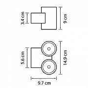 Накладной светильник Lightstar Paro 352694 цвет плафона/подвески Прозрачный, Серый, цвет арматуры Серый-1