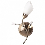 Бра MW-Light Нежность 7 356023001 цвет плафона/подвески Белый, Прозрачный, цвет арматуры Латунь