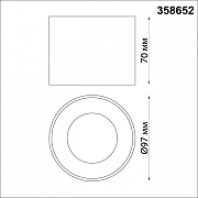Накладной светильник Novotech Patera 358652 цвет плафона/подвески Черный, цвет арматуры Черный-3