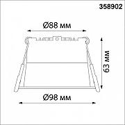 Встраиваемый светильник Novotech Tran 358902 цвет Черный-3
