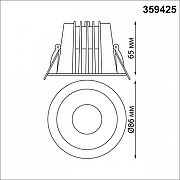 Встраиваемый светильник Novotech Lang 359425 цвет Черный-7