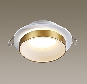 Встраиваемый светильник Novotech Water 370783 цвет плафона/подвески Белый, Золото, цвет арматуры Белый-2