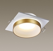 Встраиваемый светильник Novotech Water 370787 цвет плафона/подвески Белый, Золото, цвет арматуры Белый-2