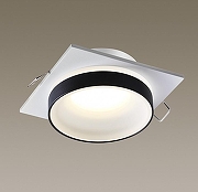 Встраиваемый светильник Novotech Water 370788 цвет плафона/подвески Белый, Черный, цвет арматуры Белый-2