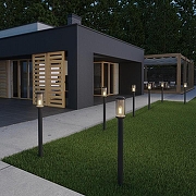 Ландшафтный светильник Novotech Matr1x 370970 цвет плафона/подвески Прозрачный, Сталь, цвет арматуры Черный-2