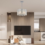 Светильник на штанге Arte Milano Sorrento-2109 372109/5/350/390 CR цвет плафона/подвески Светло-серый, Прозрачный, цвет арматуры Хром-5