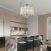 Светильник на штанге Arte Milano Sorrento-2409 372409/5/100/400 CR цвет плафона/подвески Прозрачный, цвет арматуры Хром-3