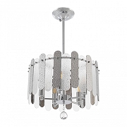 Светильник на штанге Arte Milano Sorrento-3109 373109/5/350/390 CR цвет плафона/подвески Светло-серый, Прозрачный, цвет арматуры Хром-1