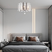 Светильник на штанге Arte Milano Sorrento-3109 373109/5/350/390 CR цвет плафона/подвески Светло-серый, Прозрачный, цвет арматуры Хром-3