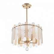 Светильник на штанге Arte Milano Sorrento-3109 373109/5/350/390 GD цвет плафона/подвески Прозрачный, Оранжевый, цвет арматуры Золото-1