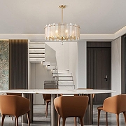 Светильник на штанге Arte Milano Sorrento-3109 373109/8/350/580 GD цвет плафона/подвески Прозрачный, Оранжевый, цвет арматуры Золото-3