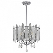 Светильник на штанге Arte Milano Sorrento-4309 374309/5/350/380 CR цвет плафона/подвески Светло-серый, Прозрачный, цвет арматуры Хром