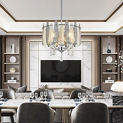 Светильник на штанге Arte Milano Sorrento-4309 374309/5/350/380 CR цвет плафона/подвески Светло-серый, Прозрачный, цвет арматуры Хром-3