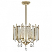 Светильник на штанге Arte Milano Sorrento-4309 374309/5/350/380 GD цвет плафона/подвески Прозрачный, Оранжевый, цвет арматуры Золото