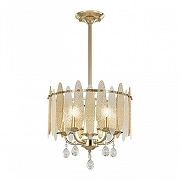 Светильник на штанге Arte Milano Sorrento-4309 374309/5/350/380 GD цвет плафона/подвески Прозрачный, Оранжевый, цвет арматуры Золото-1