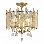 Светильник на штанге Arte Milano Sorrento-4309 374309/5/80/380 GD цвет плафона/подвески Прозрачный, Оранжевый, цвет арматуры Золото-1