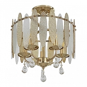 Светильник на штанге Arte Milano Sorrento-4309 374309/5/80/380 GD цвет плафона/подвески Прозрачный, Оранжевый, цвет арматуры Золото-2