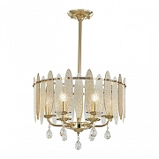 Светильник на штанге Arte Milano Sorrento-4309 374309/6/350/470 GD цвет плафона/подвески Прозрачный, Оранжевый, цвет арматуры Золото-1