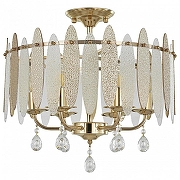 Светильник на штанге Arte Milano Sorrento-4309 374309/6/80/470 GD цвет плафона/подвески Прозрачный, Оранжевый, цвет арматуры Золото