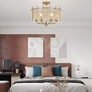 Светильник на штанге Arte Milano Sorrento-4309 374309/6/80/470 GD цвет плафона/подвески Прозрачный, Оранжевый, цвет арматуры Золото-8