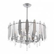 Светильник на штанге Arte Milano Sorrento-4309 374309/8/350/570 CR цвет плафона/подвески Светло-серый, Прозрачный, цвет арматуры Хром-1