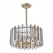 Светильник на штанге Arte Milano Sorrento-5209 375209/5/350/390 GD цвет плафона/подвески Светло-серый, Прозрачный, цвет арматуры Золото-1